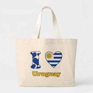 I love Uruguay Large Tote Bag