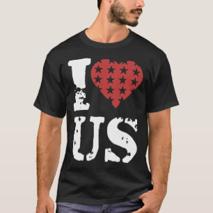 I Love Us 4th Of July Memorial Day Veteran Day T-Shirt