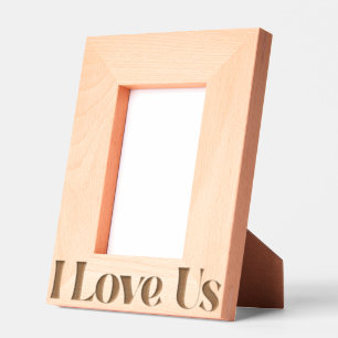 I Love us Bold Retro Typography Family Couple Etched Frames