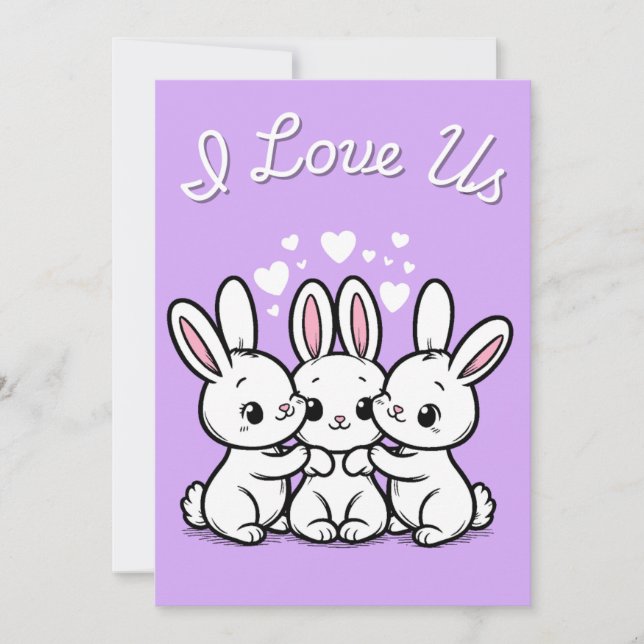 I Love Us Poly Card (Front)