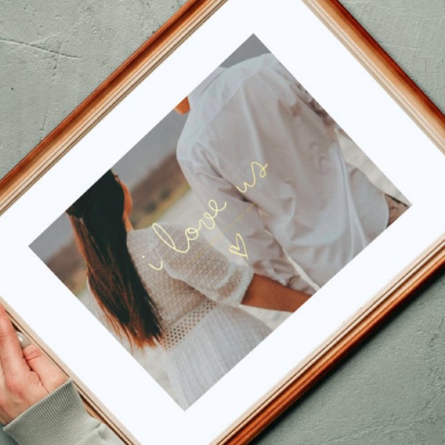 i love us | TEXT GOLD HEART Photo Foil Prints (Creator Uploaded)