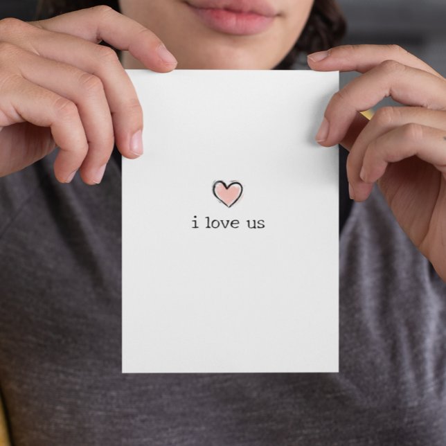 I Love Us Valentine's day Simple Minimalistic Card (Creator Uploaded)