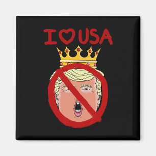 I Love Usa Anti Trump 2024  Magnet