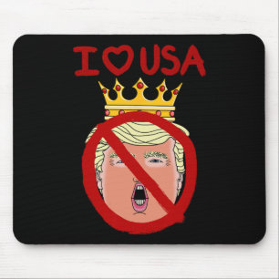 I Love Usa Anti Trump 2024  Mouse Pad