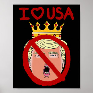 I Love Usa Anti Trump 2024 Poster