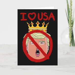 I Love Usa Anti Trump Card