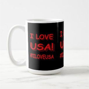 "I LOVE USA" Cute Expression Design. Buy Now Coffee Mug