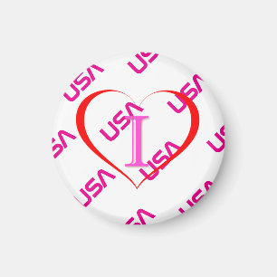I Love USA Magnet