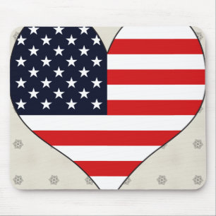 I Love Usa Mouse Pad