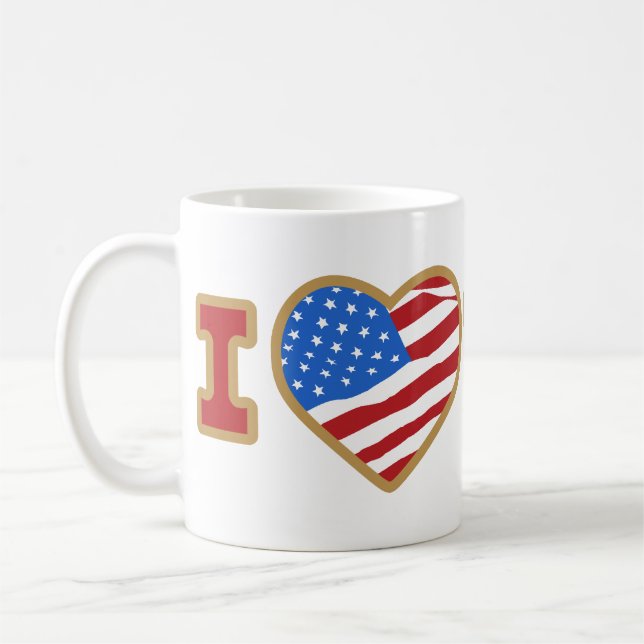 I Love USA Mugs (Left)