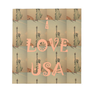 I Love USA Notepad