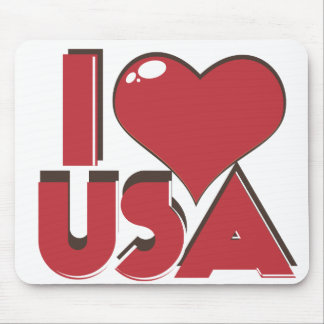 I Love USA Retro 80s Mouse Pad