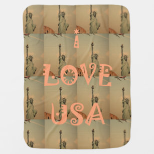 I love USA Statue of Liberty Baby Blankets