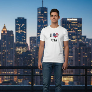 I Love USA T-Shirt – Patriotic American Tee"