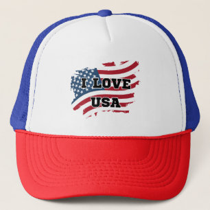I Love USA Trucker Hat