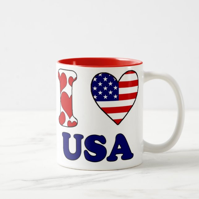 I love USA Two-Tone Coffee Mug (Right)