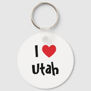I Love Utah Key Ring