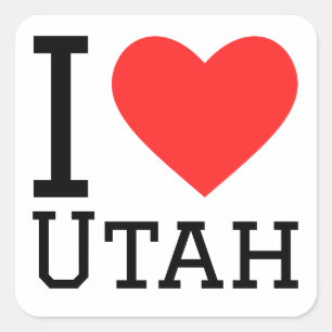 I love Utah Square Sticker