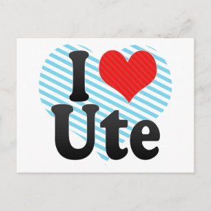I Love Ute Postcard
