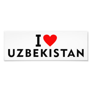 I love Uzbekistan country like heart travel touris Photo Print