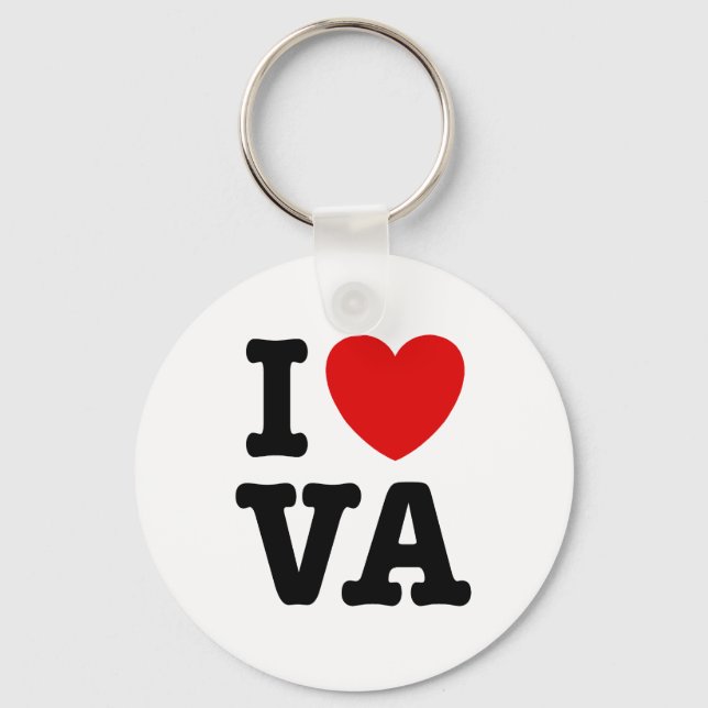 I Love VA Key Ring (Front)
