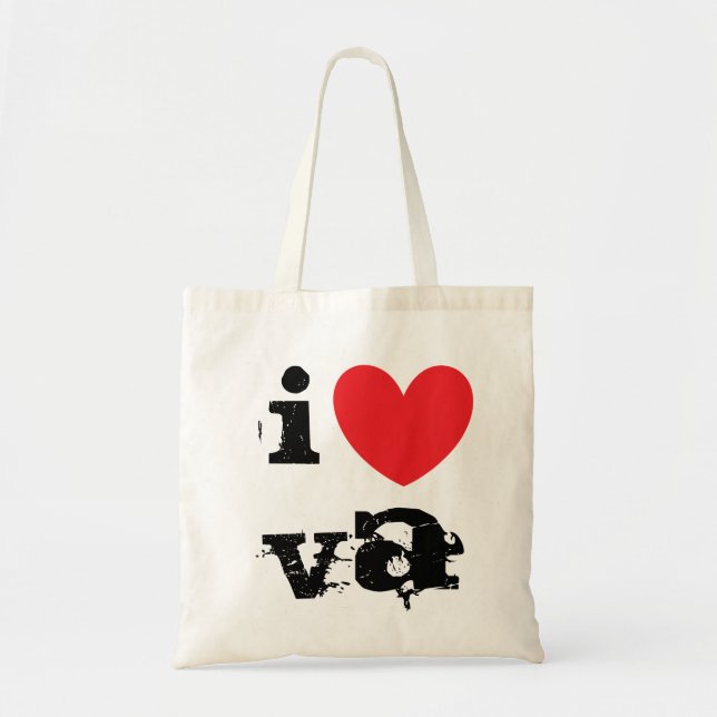I Love VA Tote Bag (Front)