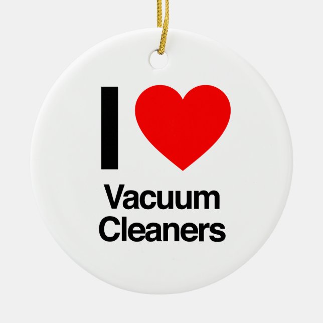 i love vacuum cleaners ceramic tree decoration (Front)