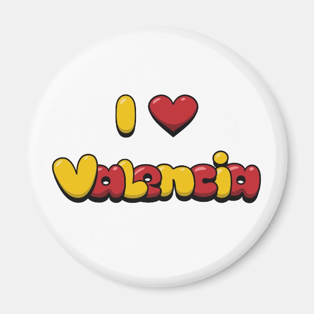 I Love Valencia Magnet (Front)
