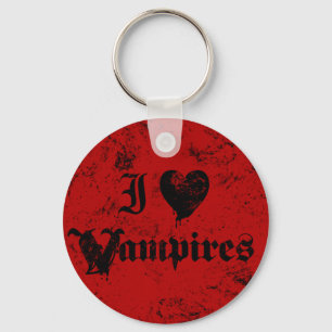 I Love Vampires Key Ring