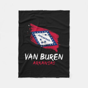 I Love Van Buren Arkansas Splatter Trip Vacation S Fleece Blanket