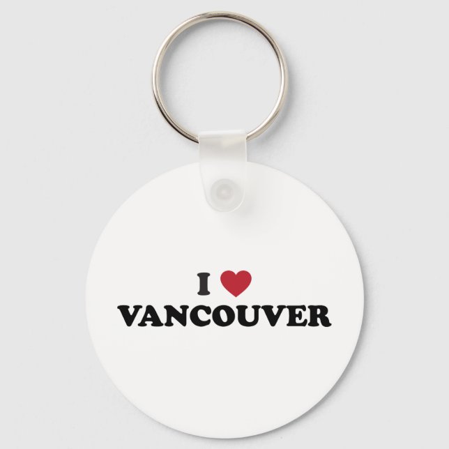 I Love Vancouver Washington Key Ring (Front)