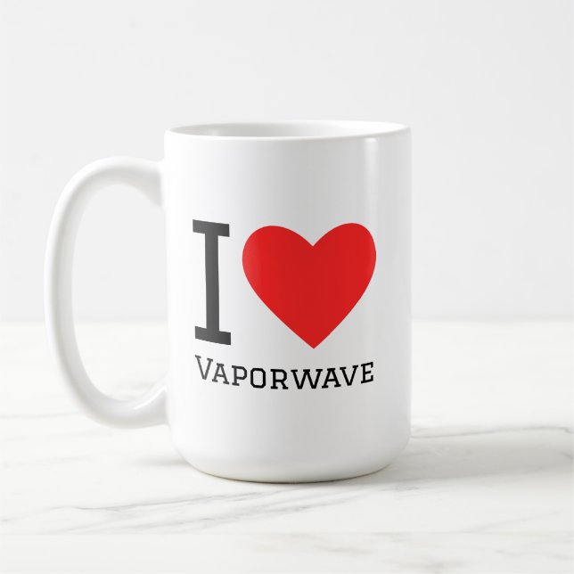 I love vaporwave  coffee mug (Left)