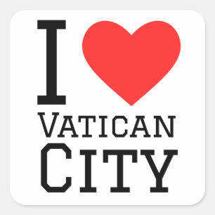 I love Vatican City Square Sticker