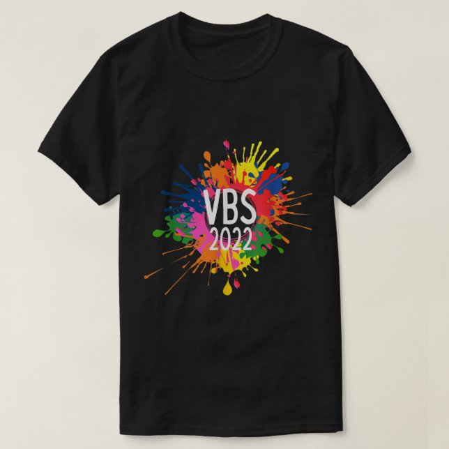 I Love VBS 2022 Crew Vacation Bible School Paint S T-Shirt (Design Front)