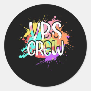 I Love VBS 2023 Crew Vacation Bible School Paint S Classic Round Sticker