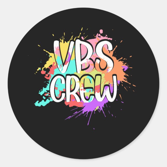 I Love VBS 2023 Crew Vacation Bible School Paint S Classic Round Sticker (Front)