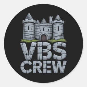 I Love Vbs 2026 Vacation Bible School Castle Teach Classic Round Sticker