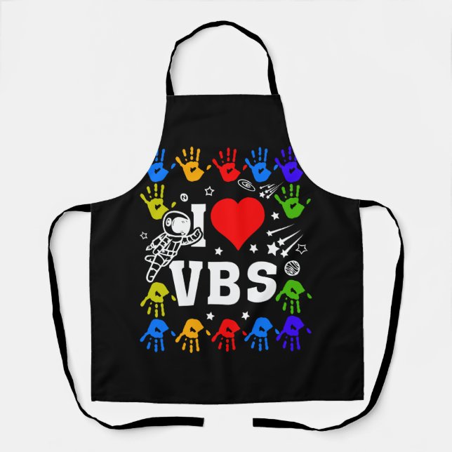 I Love VBS Summer Vacation Bible School Christian  Apron (Front)