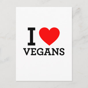 I Love Vegans Postcard
