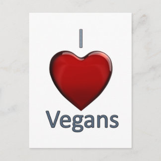 I Love Vegans Postcard
