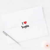 I Love Vegas Classic Round Sticker (Envelope)