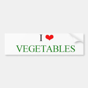 I love vegetables bumper sticker