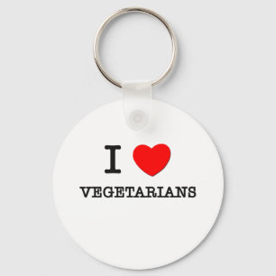 I Love Vegetarians Key Ring