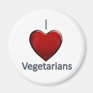 I Love Vegetarians Magnet