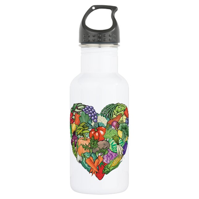 I Love Veggies 532 Ml Water Bottle (Front)