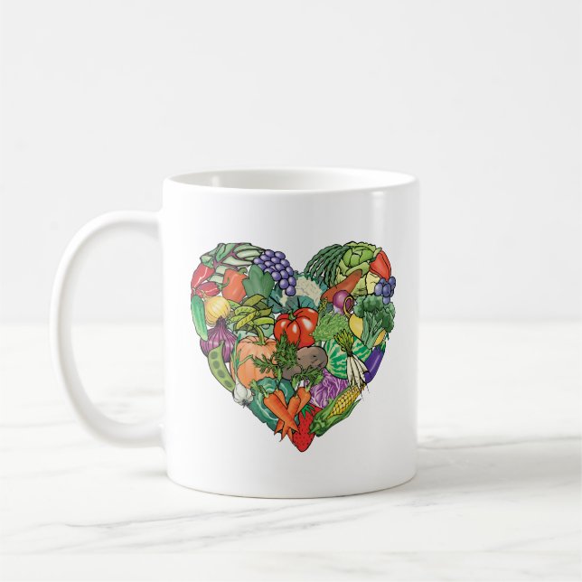 I Love Veggies Coffee Mug (Left)