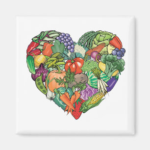 I Love Veggies Magnet