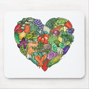 I Love Veggies Mouse Pad