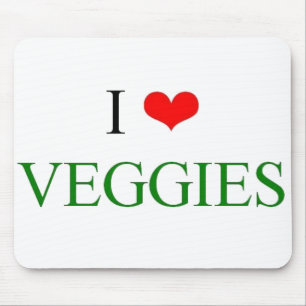 I Love Veggies Mouse Pad