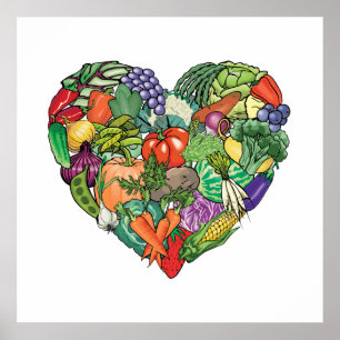 I Love Veggies Poster